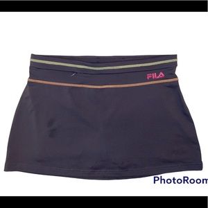 Fila Sport Dark Gray Golf Tennis Mini Skort Skirt M